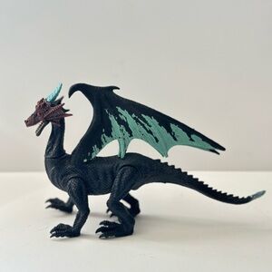 Kid Galaxy Poseable Dragon Action Figure Adventure Fantasy Toy Black 9 Inch